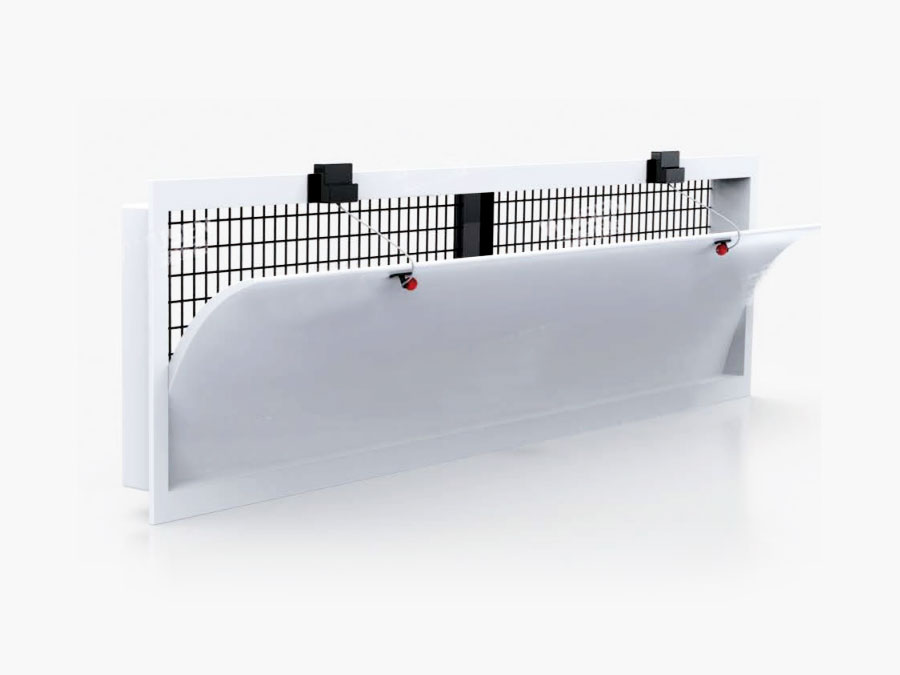 Side-wall ventilation window for animal husbandry