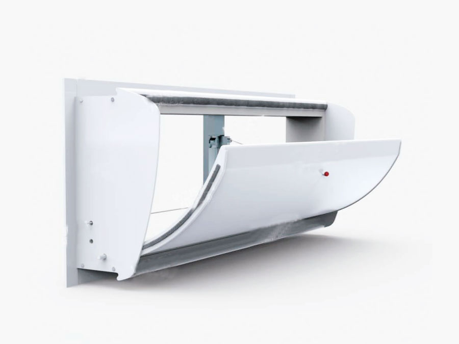 Ceiling butterfly type single opening ventilation window